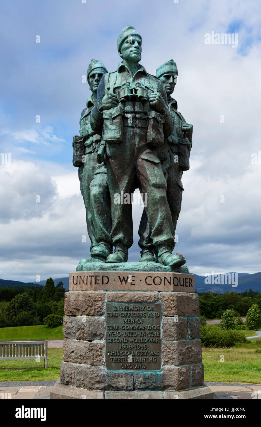 The Commando Memorial at Spean Bridge, near Fort William, Scottish Highlands, Scotland, UK Stock Photo