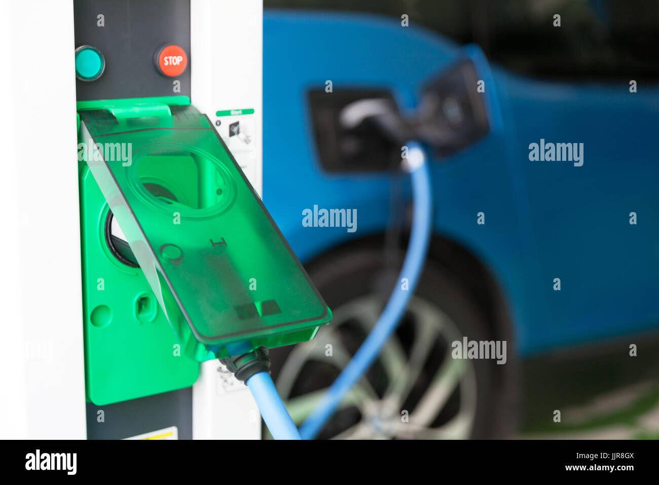 Charging battery of an electric vehicle Stock Photo Alamy