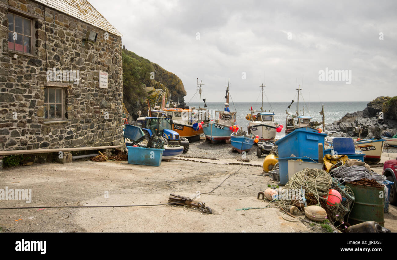 Cadgwith Cove Cornwall Stock Photo