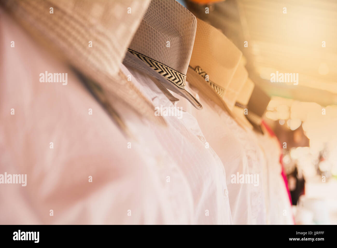 Mannequins, female dressed in casual clothes in the market. Stock Photo