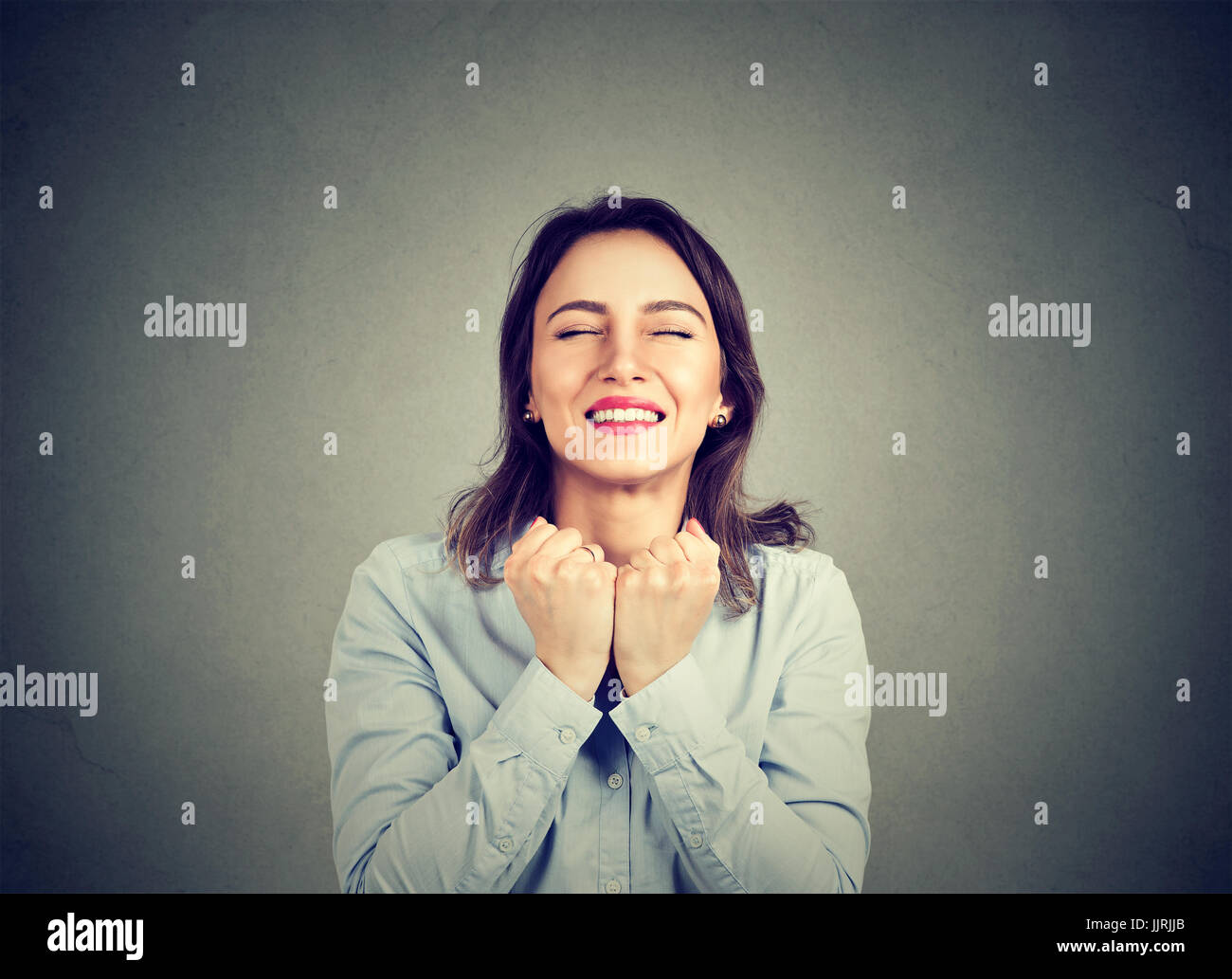 portrait of beautiful young happy woman Stock Photo - Alamy