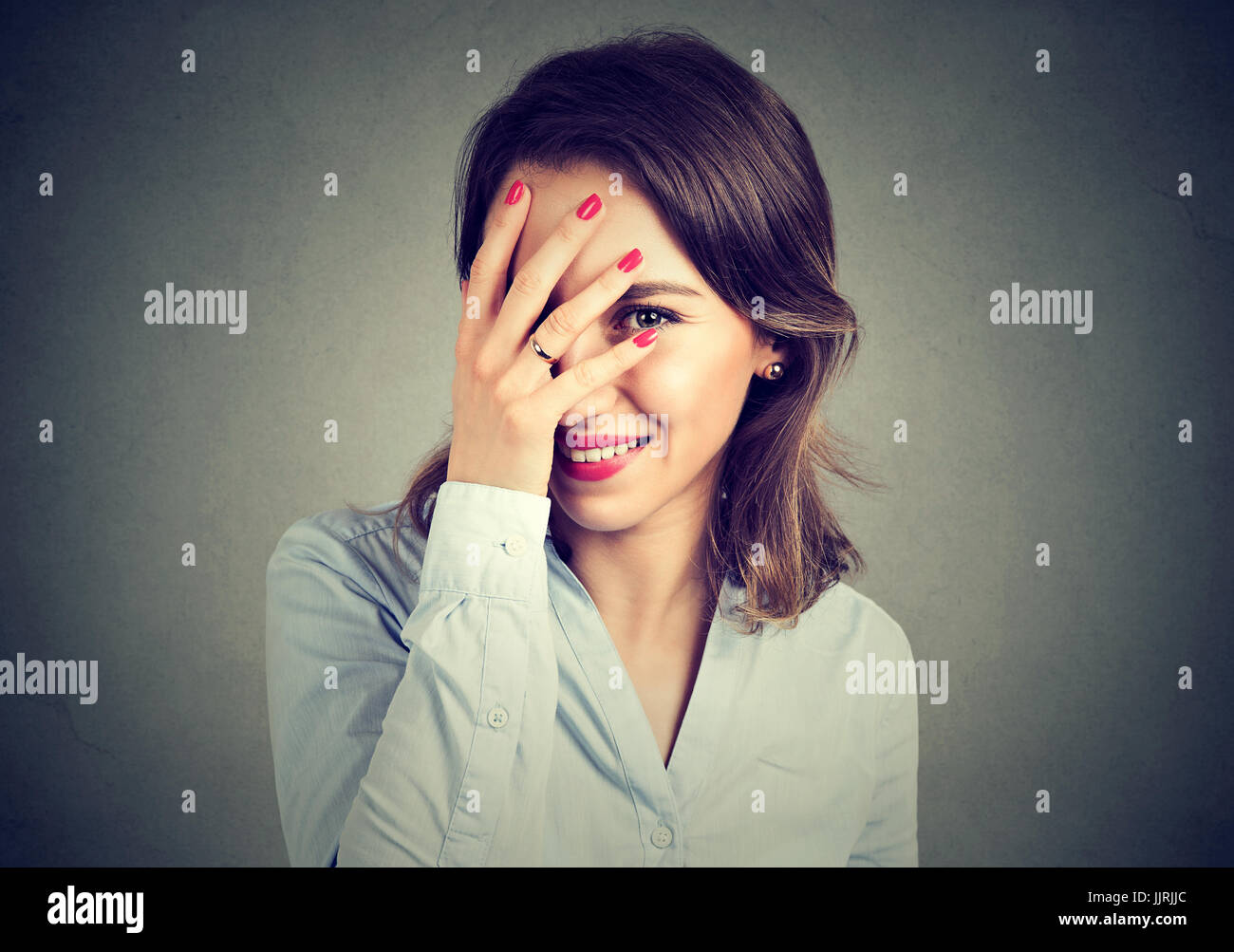 Timid smile hi res stock photography and images Alamy