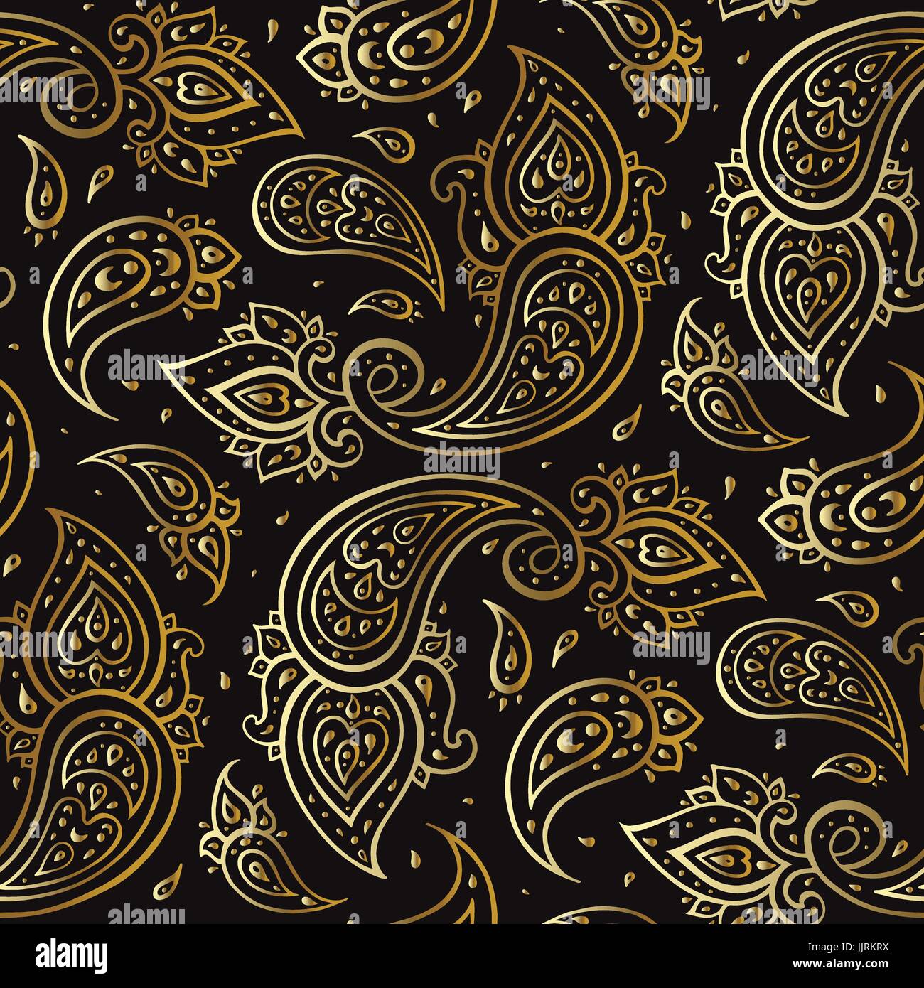 Paisley Beautiful golden seamless background Stock Vector Image & Art