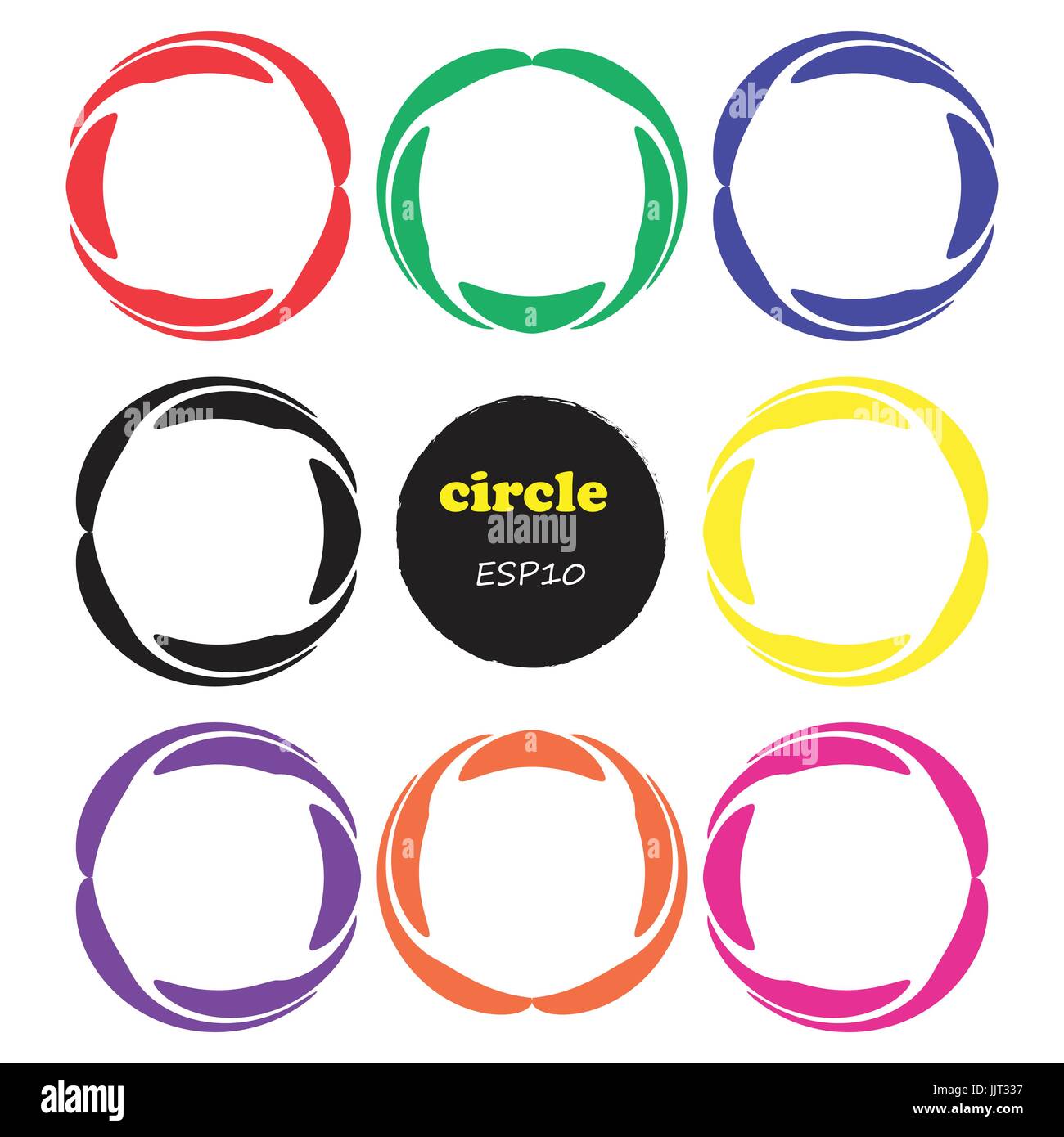 Set of 9 circles,Vector design elements Stock Vector Image & Art - Alamy
