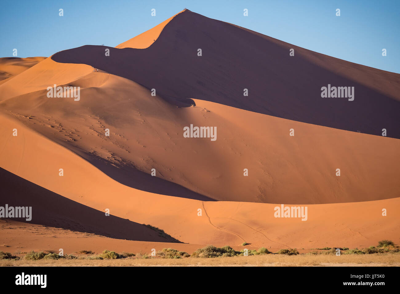 Namib-Naukluft National Park in Namibia, Africa, one of the world's oldest deserts. Contains some of the world's largest sand dunes, Sossusvlei. Stock Photo