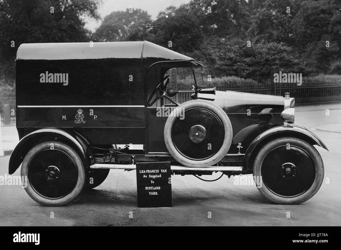 1925 Lea Francis Met Police van Stock Photo