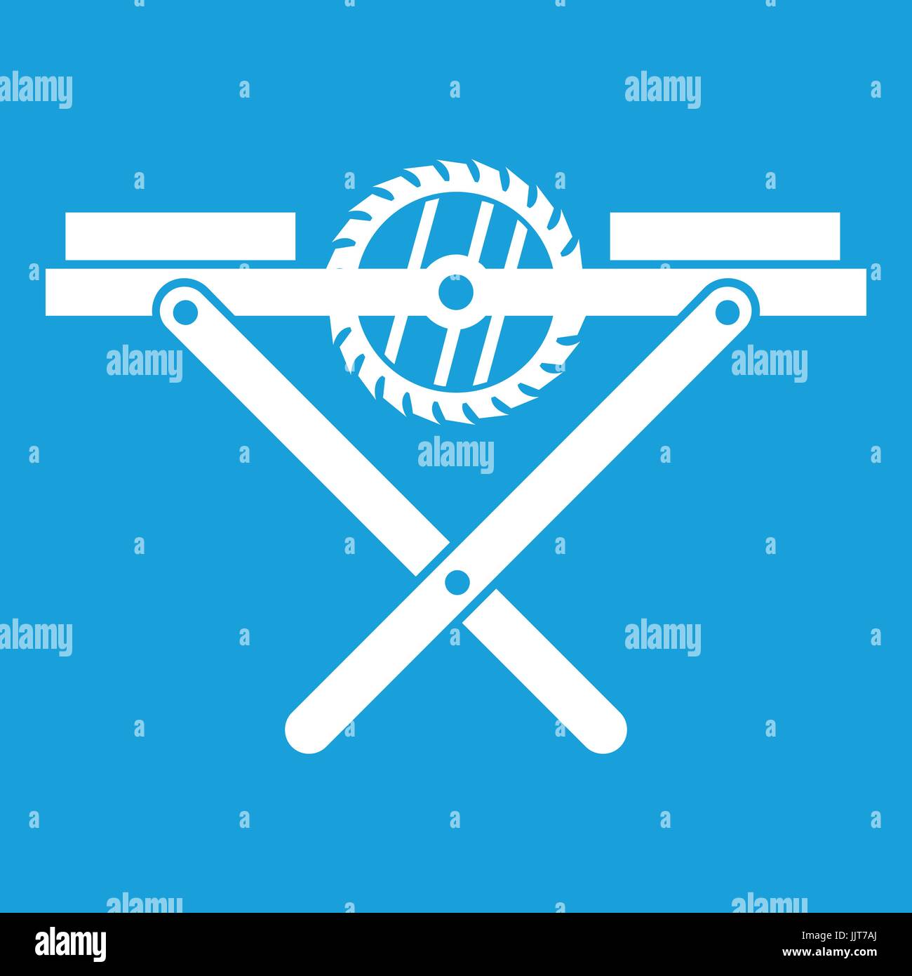 Power saw bench icon white Stock Vector Image & Art - Alamy