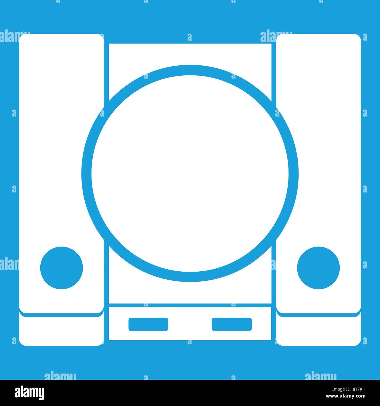 PlayStation icon white Stock Vector