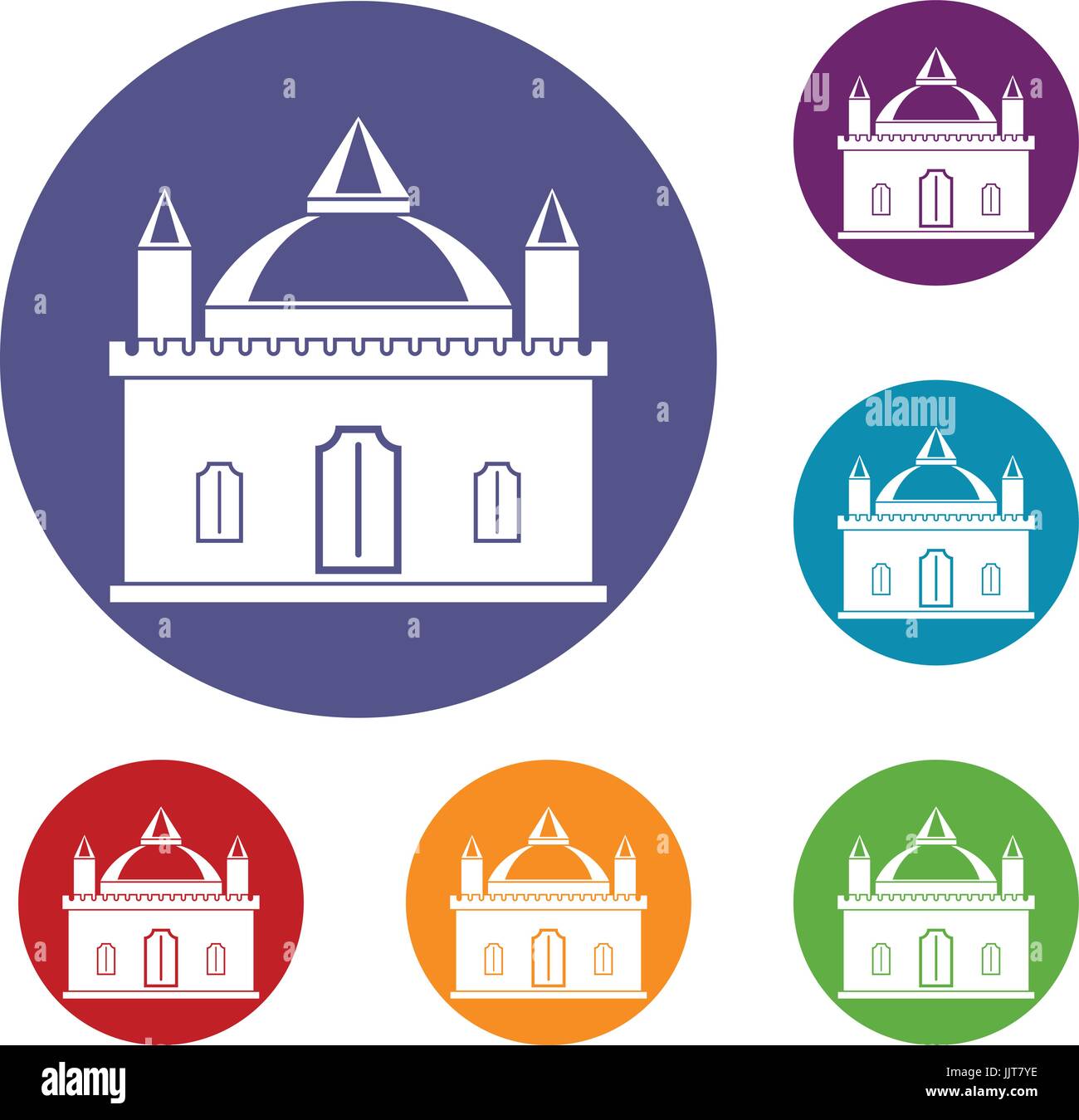 Royal castle icons set Stock Vector Image & Art - Alamy