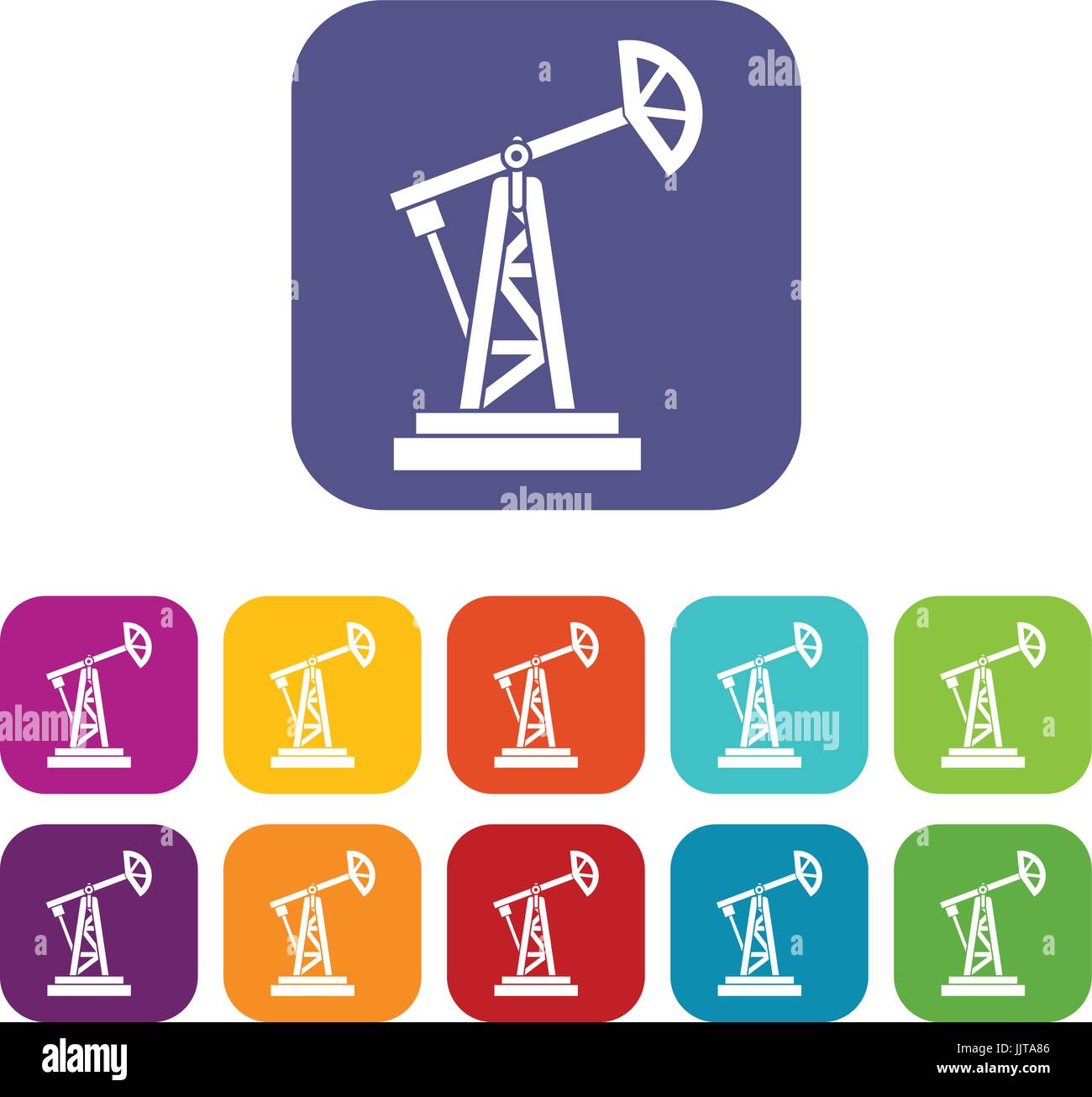 Oil rig icons set Stock Vector Image & Art - Alamy