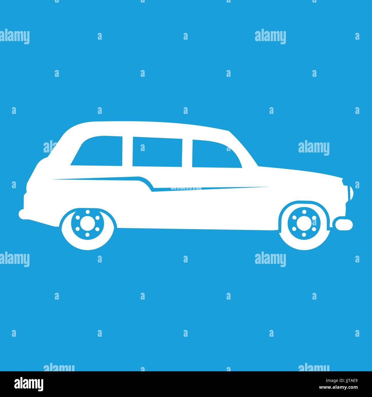 Retro car icon white Stock Vector Image & Art - Alamy