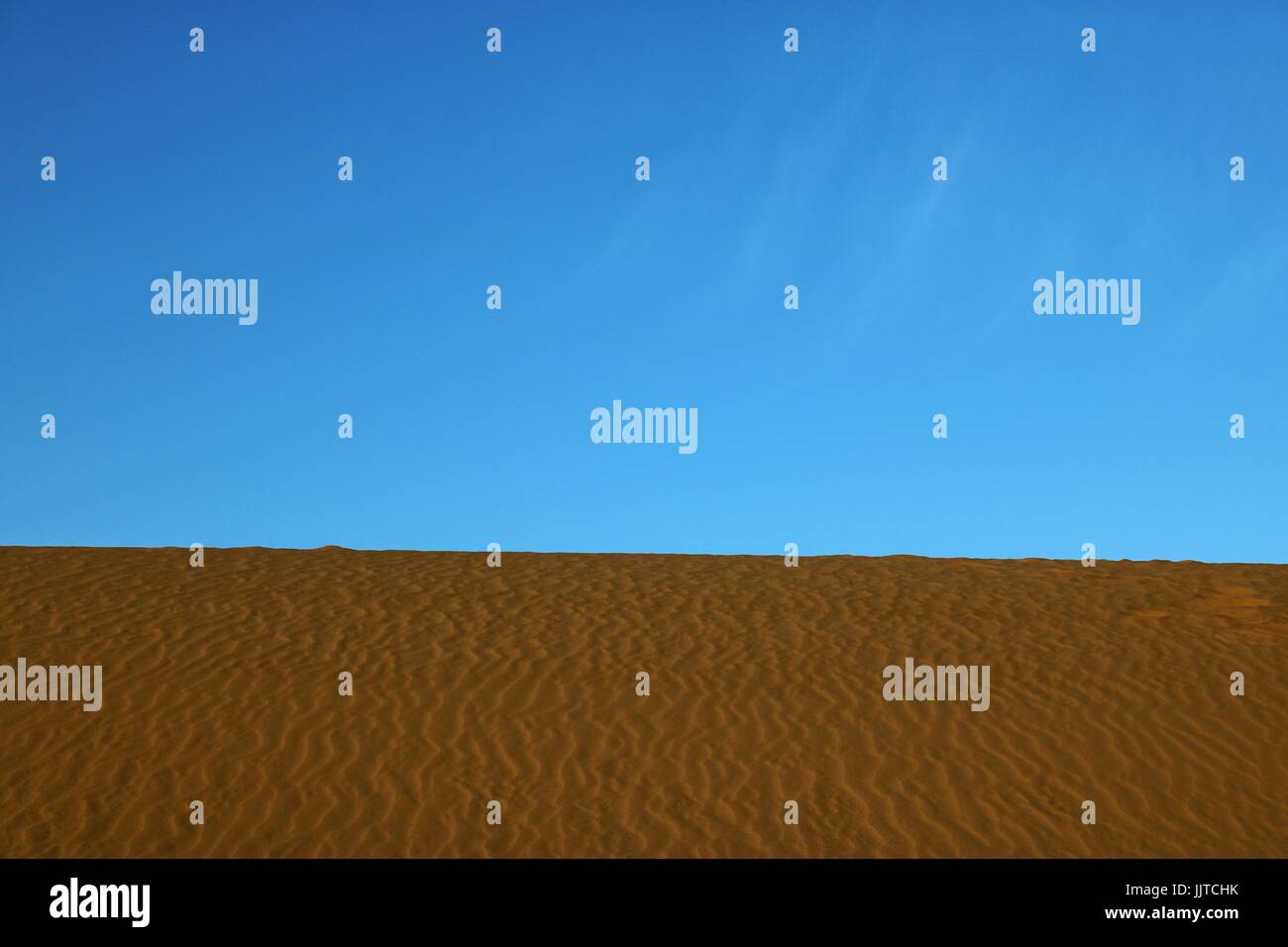Sand meets sky, Fayoum, Egypt Stock Photo