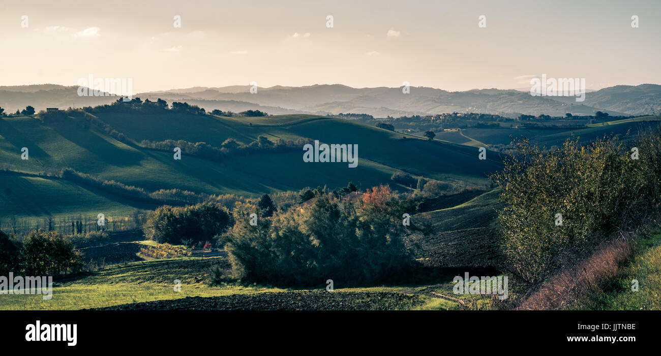 Shadows On The Rolling Hills Between Emilia Romagna E Marche Italy 