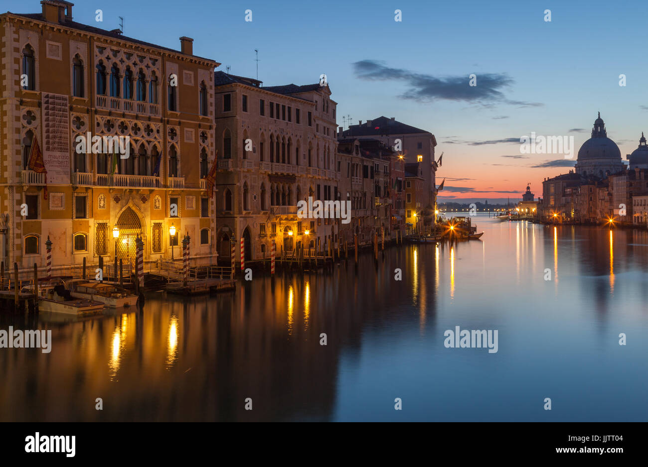 Sunrise on the Grand Canal in Venice Stock Photo - Alamy