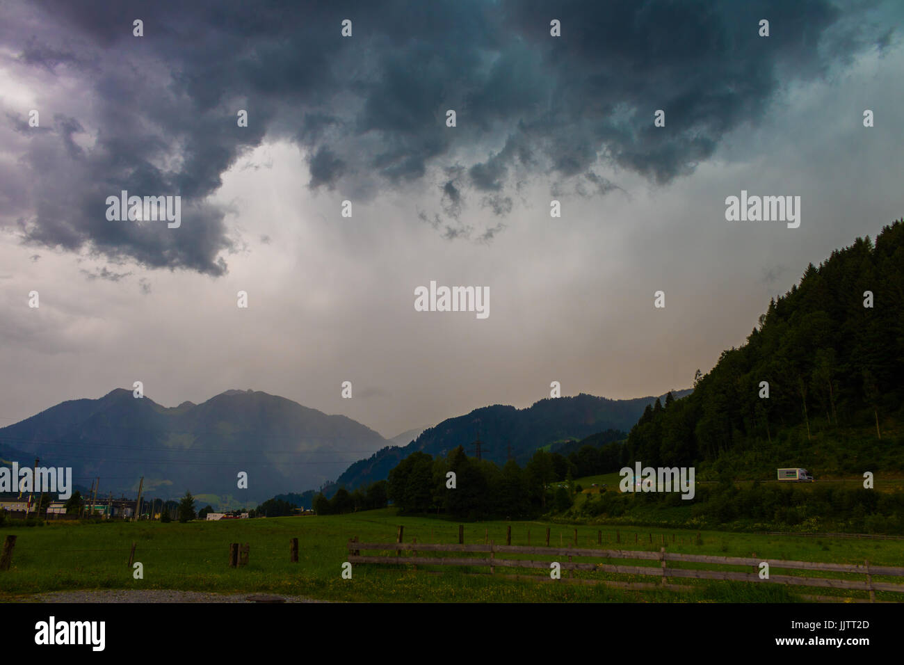 dark storm clouds before rain, in the evening Stock Photo - Alamy
