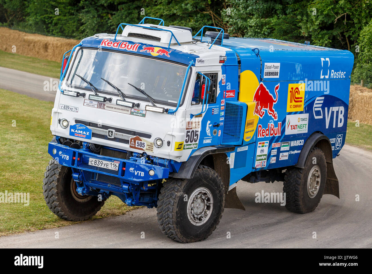 2017 Kamaz T4 Dakar Rally Truck with driver Ayrat Mardeev at the 2017 ...