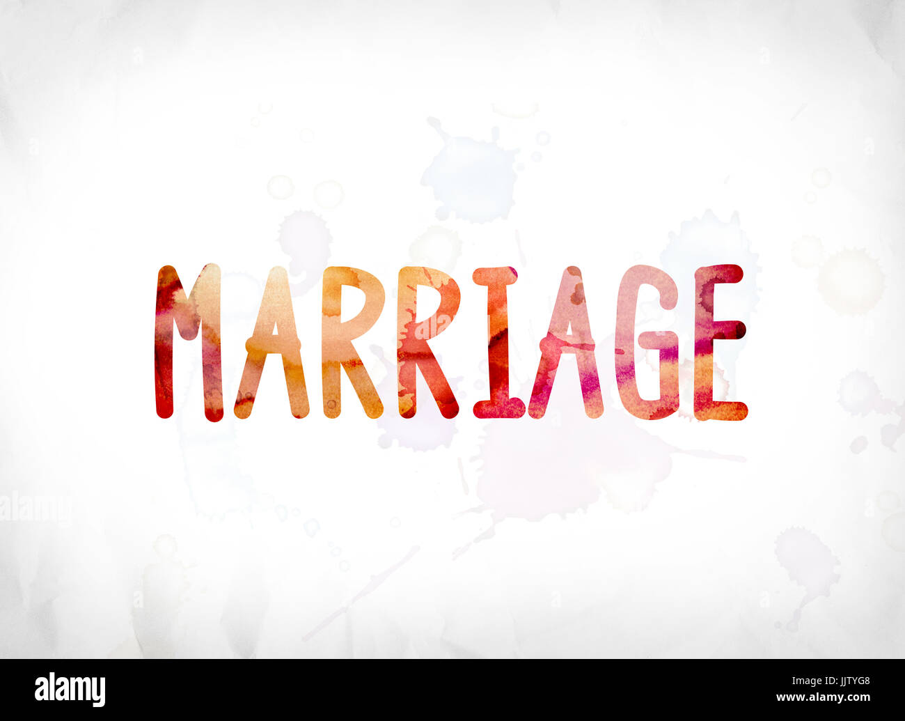 The word Marriage concept and theme painted in colorful