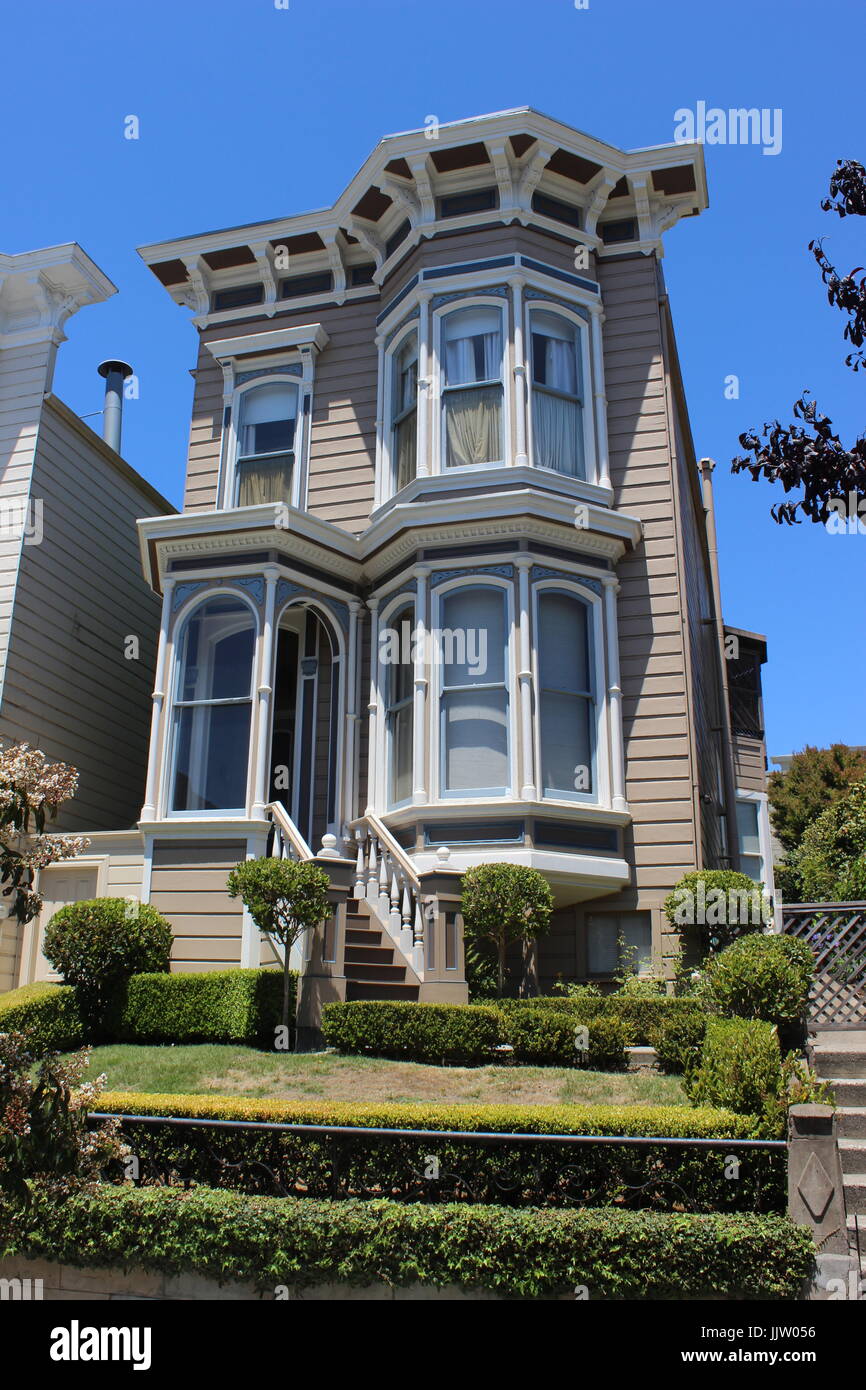 Italianate House built 1875-85, Japantown, San Francisco, California Stock Photo