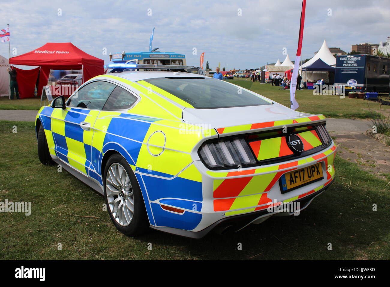 Sussex Police Car Ford Mustang Demonstrator Rear Shot Stock Photo Alamy