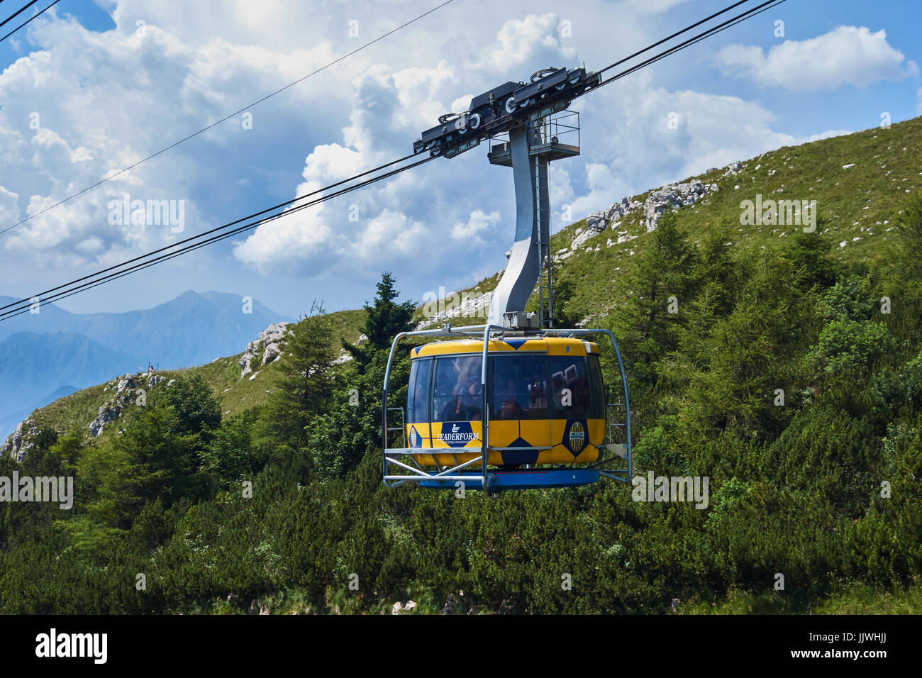 Malcesine Monte Blonde cable car. Lake Garda. Italy Stock Photo Alamy