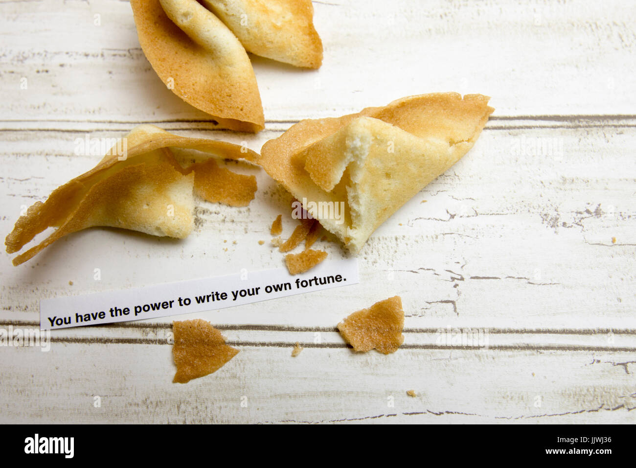 Chinese fortune cookies with inspirational message Stock Photo Alamy