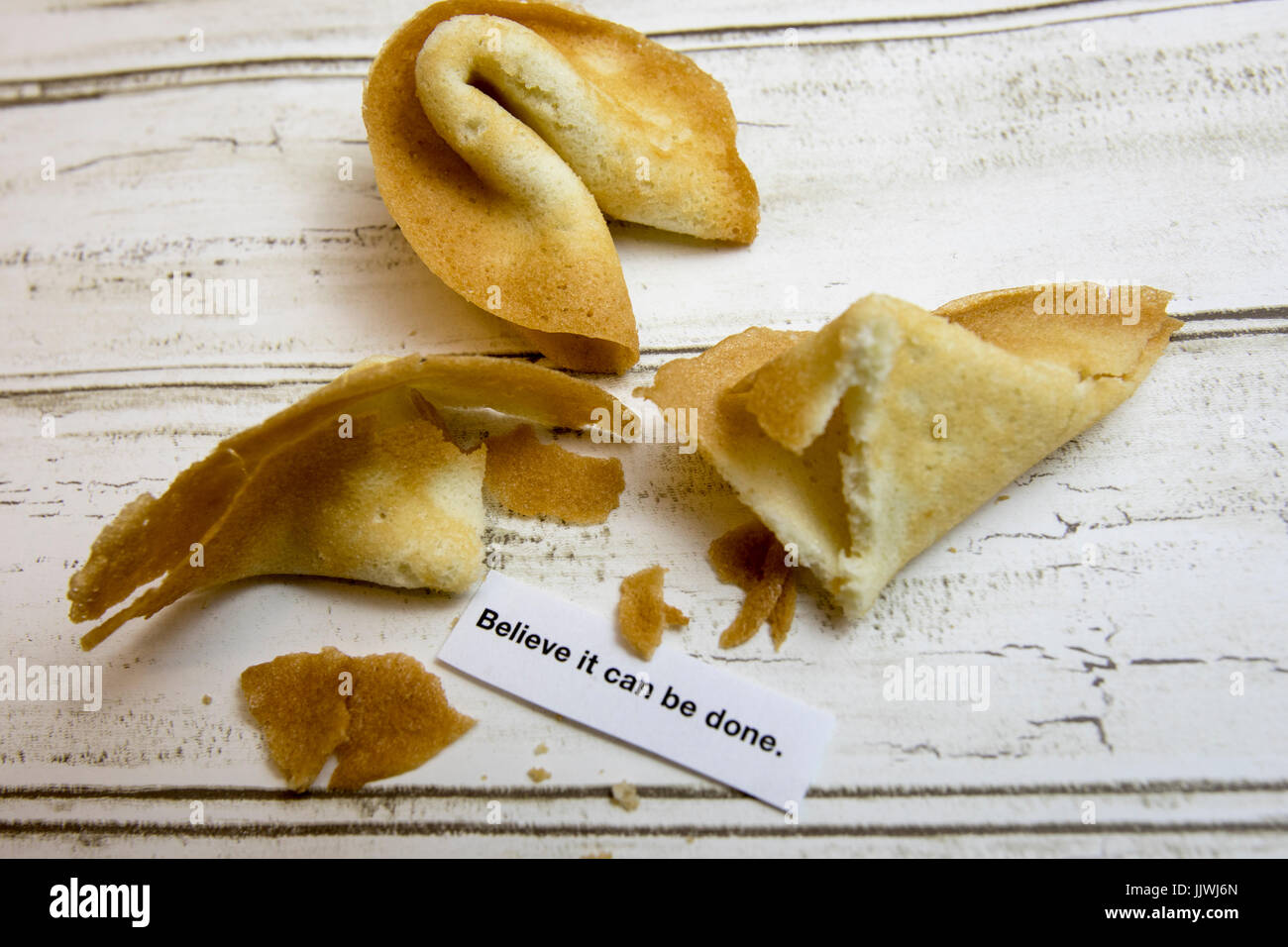 Chinese fortune cookies with inspirational message Stock Photo Alamy