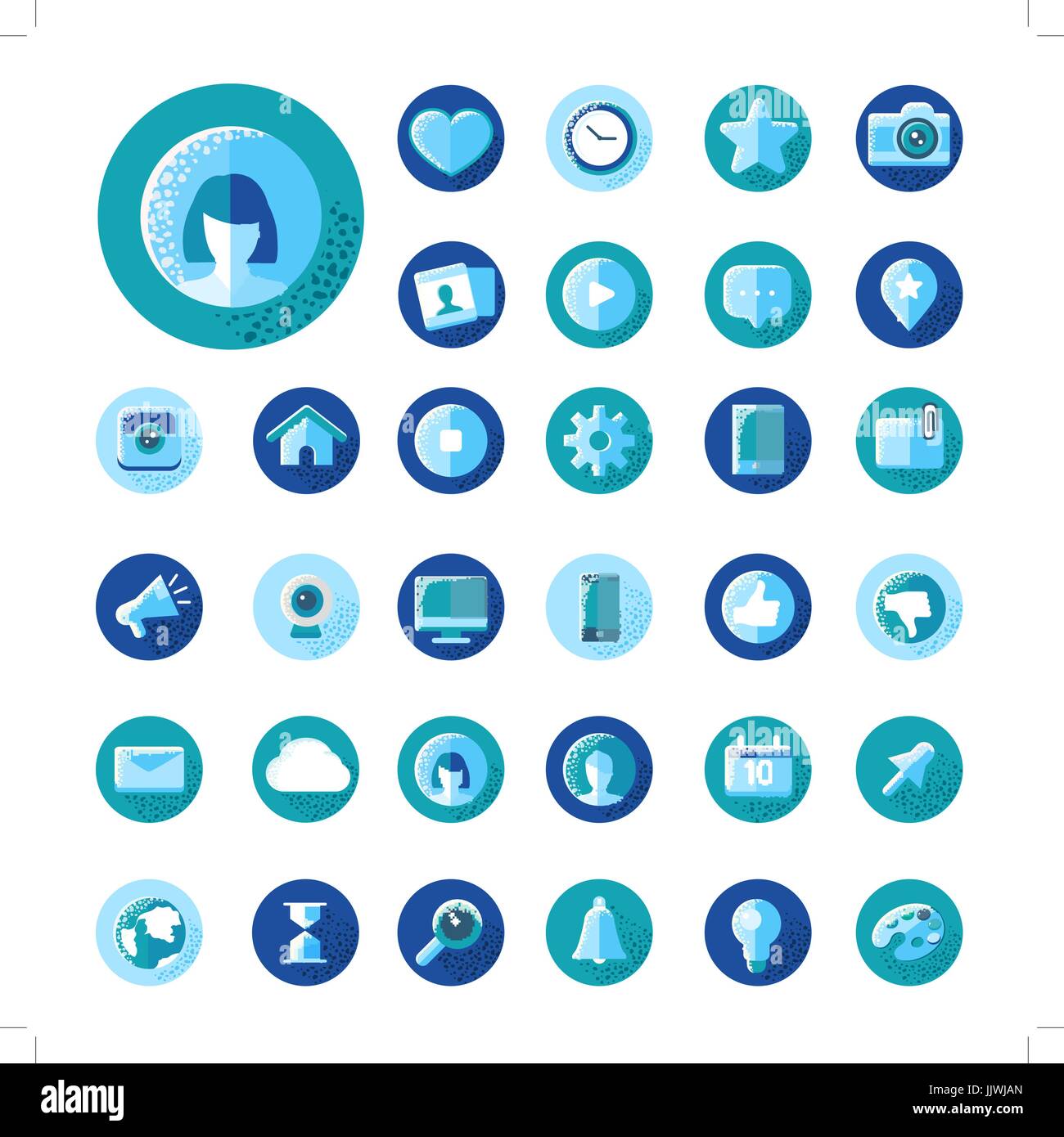 Social Media Icons Set Stock Vector Image & Art - Alamy