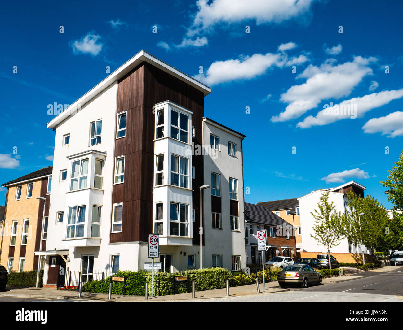 Kennet Island Housing Development, Kennet Island, Reading, Berkshire, England Stock Photo