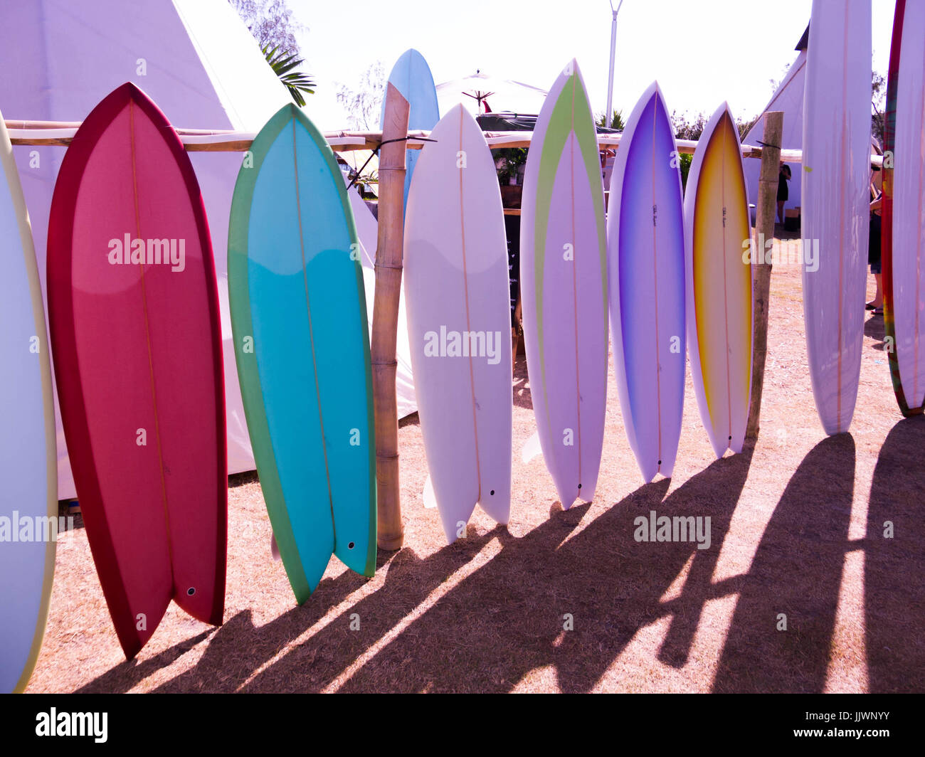 Surfboards on Sale at Surf Festival in Byron Bay Stock Photo Alamy