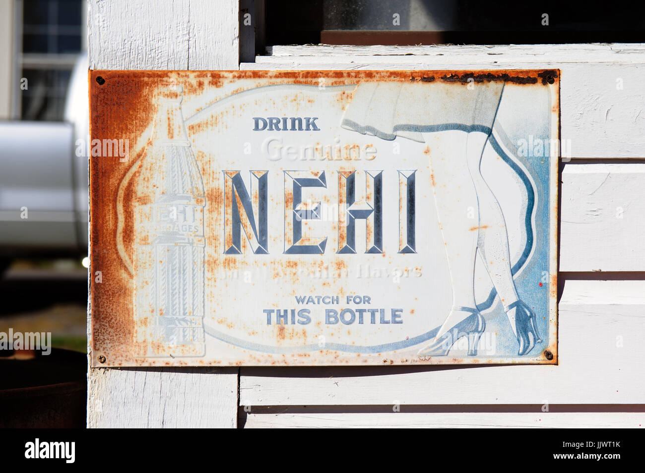 Vintage ad for Nehi soft drinks. Stock Photo