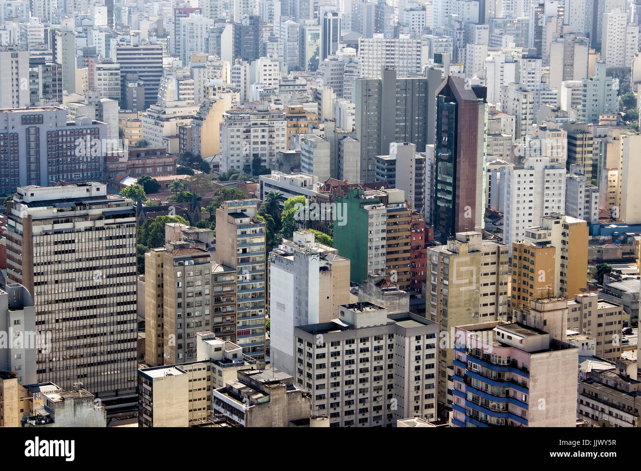 Sao Paulo Skyline Cityscape From Above Stock Photo