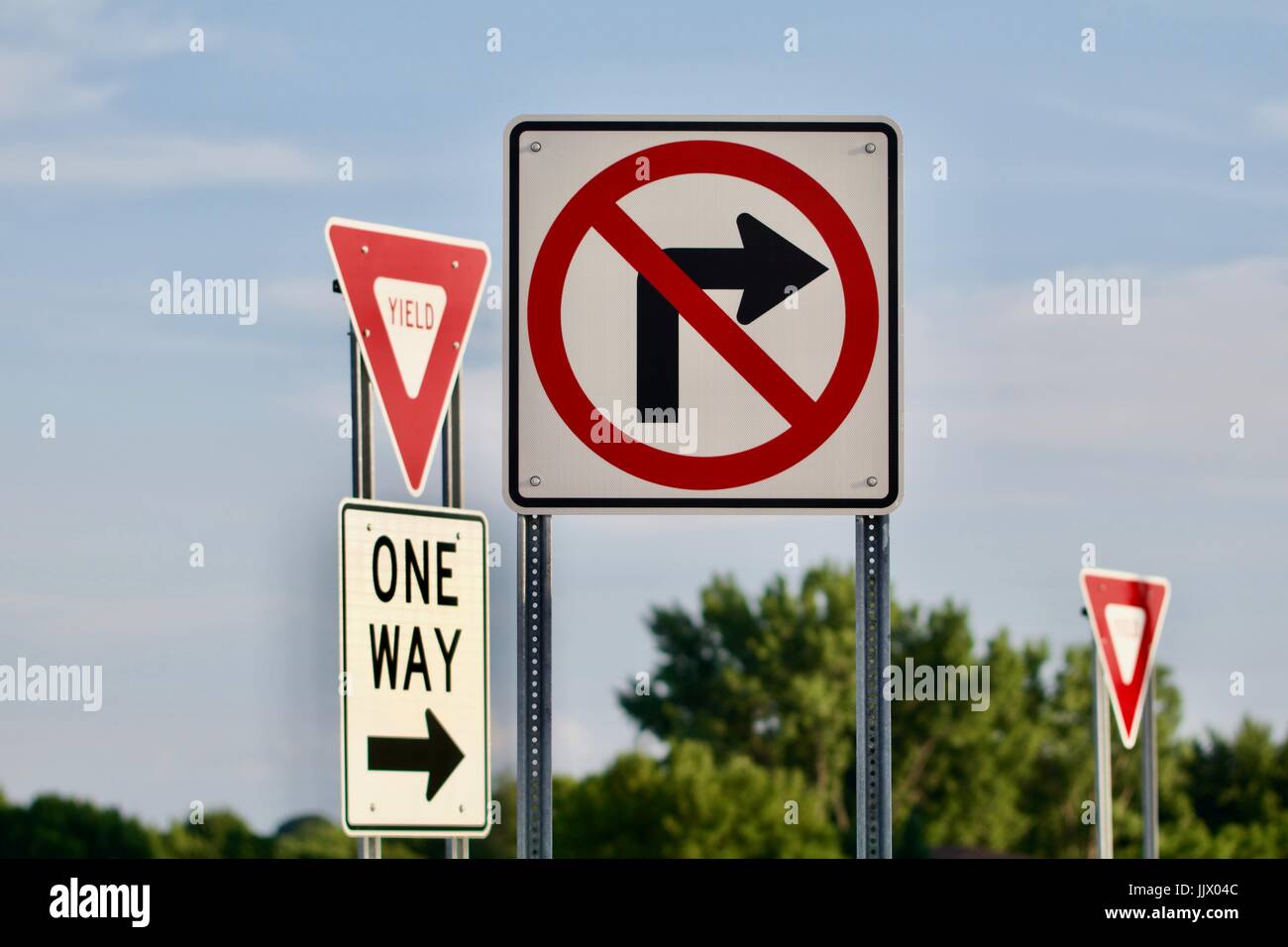 Confusion of Signs Stock Photo