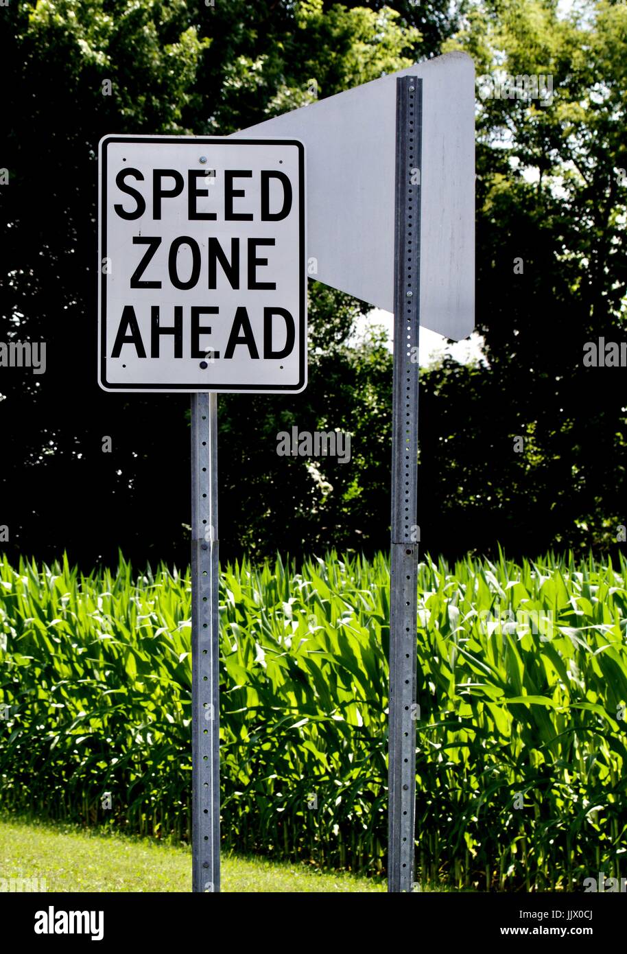 Speed Zone Sign Vertical Stock Photo Alamy
