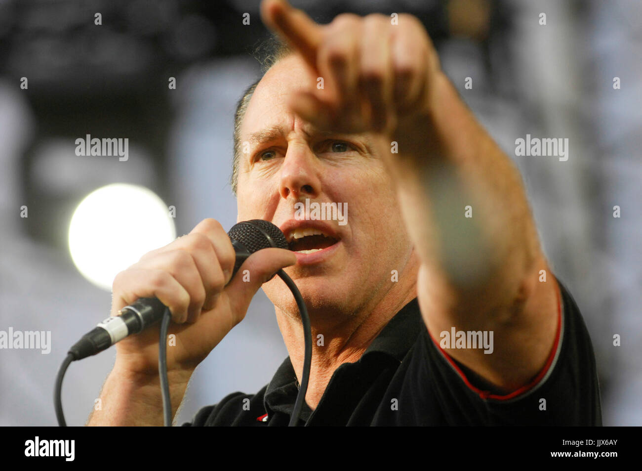 Greg Graffin Bad Religion performing 2008 KROQ Weenie Roast Y Fiesta Verizon Wireless Amphitheater Irvine. Stock Photo