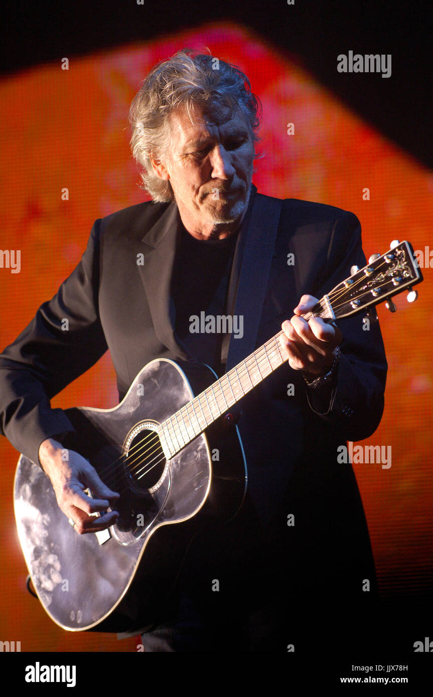 Roger Waters performing 2008 Coachella Music Festival Indio. Stock Photo