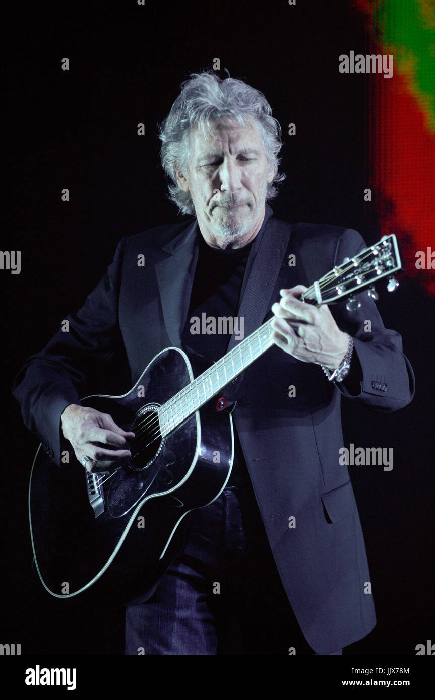 Roger Waters performing 2008 Coachella Music Festival Indio. Stock Photo