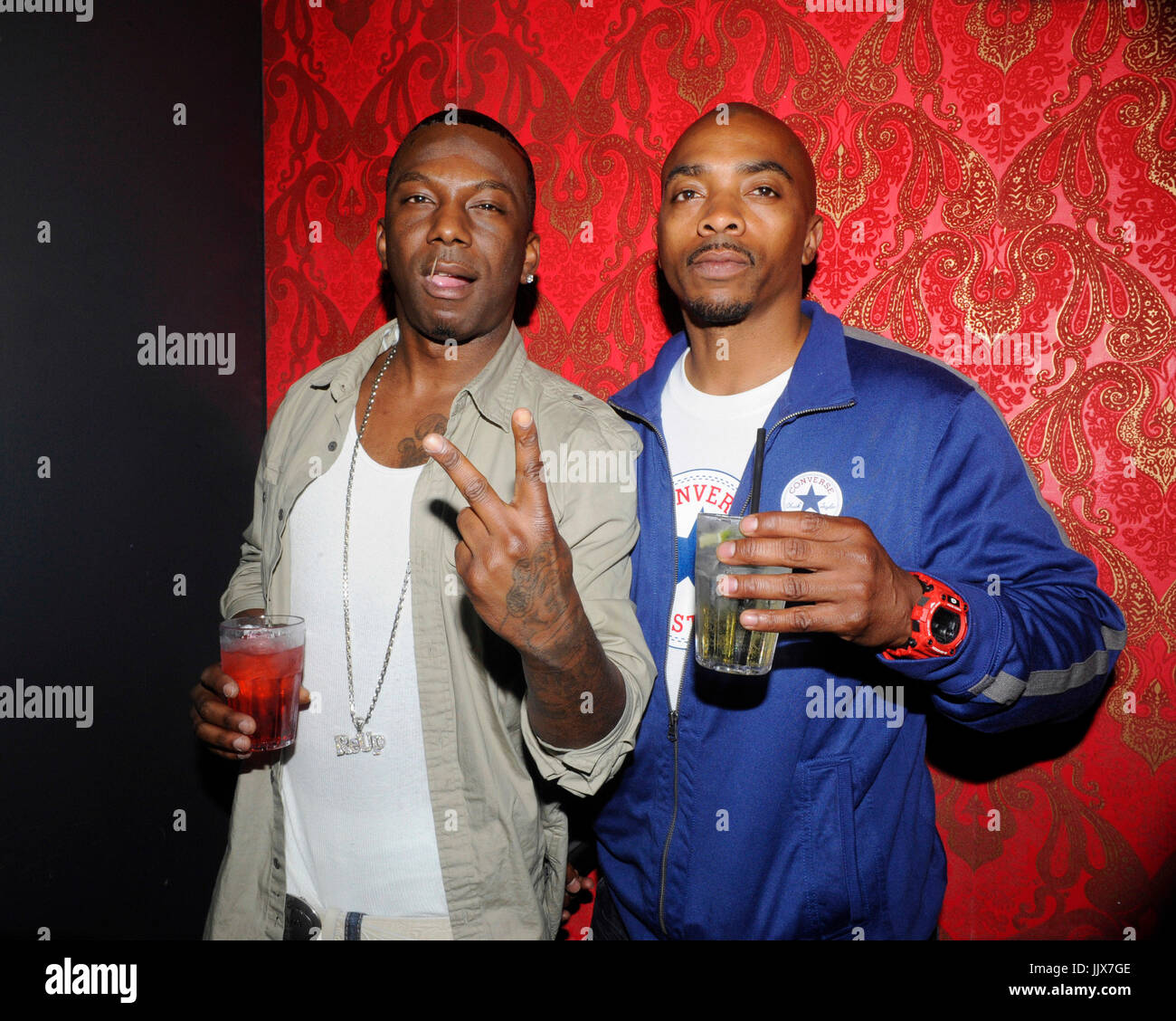 Ras Kass (l) Club Haute May 26,2011 Los Angeles. Stock Photo