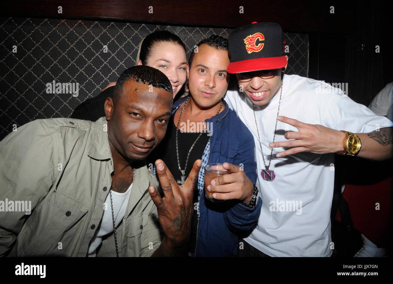 Ras Kass (l) Cory Gunz (r) Club Haute May 26,2011 Los Angeles. Stock Photo