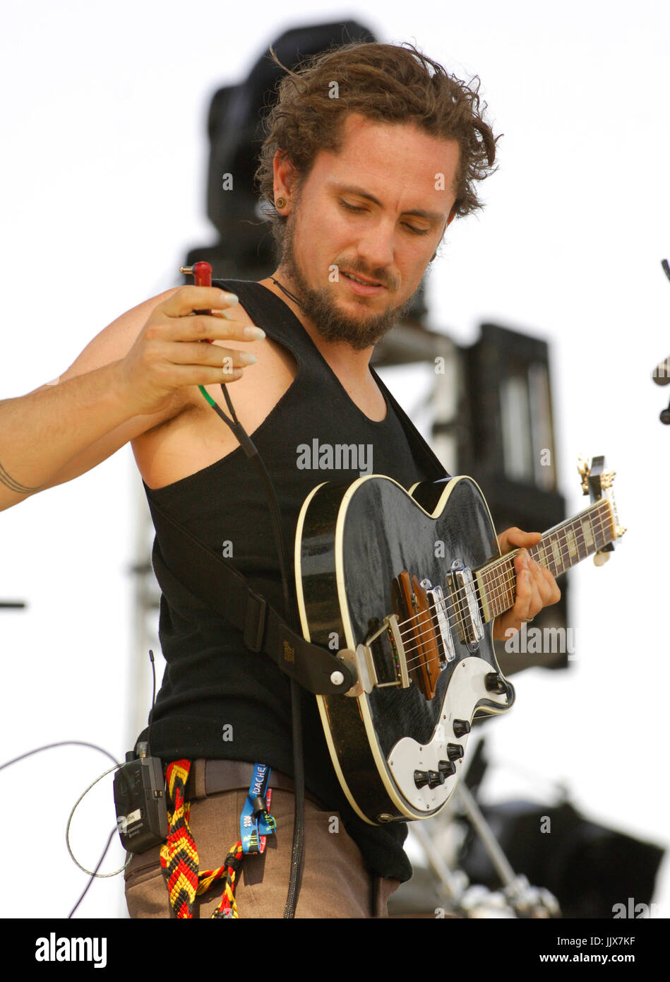 John Butler John Butler Trio performing 2008 Coachella festival Indio. Stock Photo