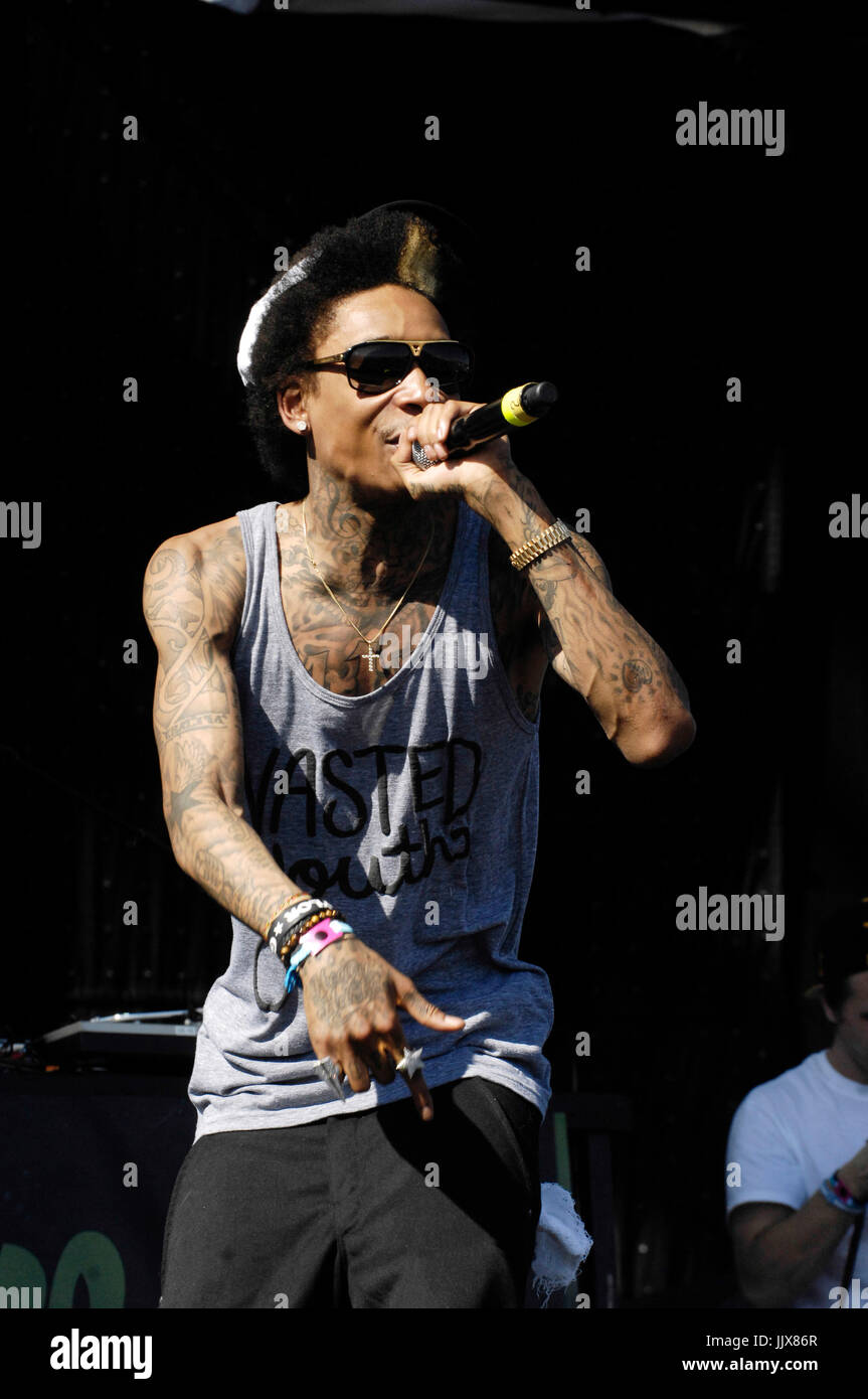 Rapper Wiz Khalifa Perform 11 Coachella Music Festival March 17 11 Indio Stock Photo Alamy