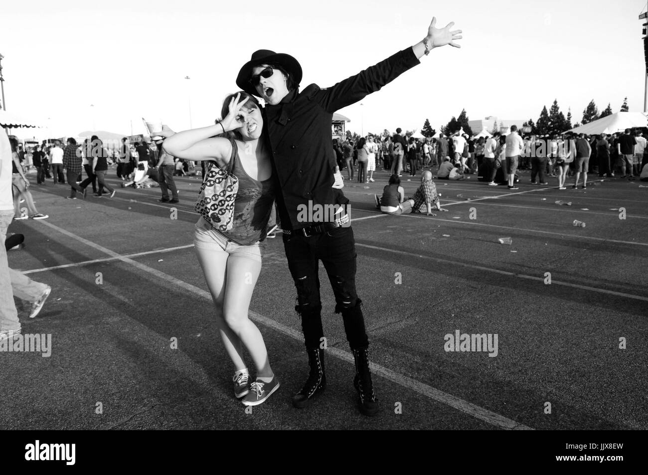 Street Drum Corps backstage Bamboozle Festival Day 2 Angel Stadium