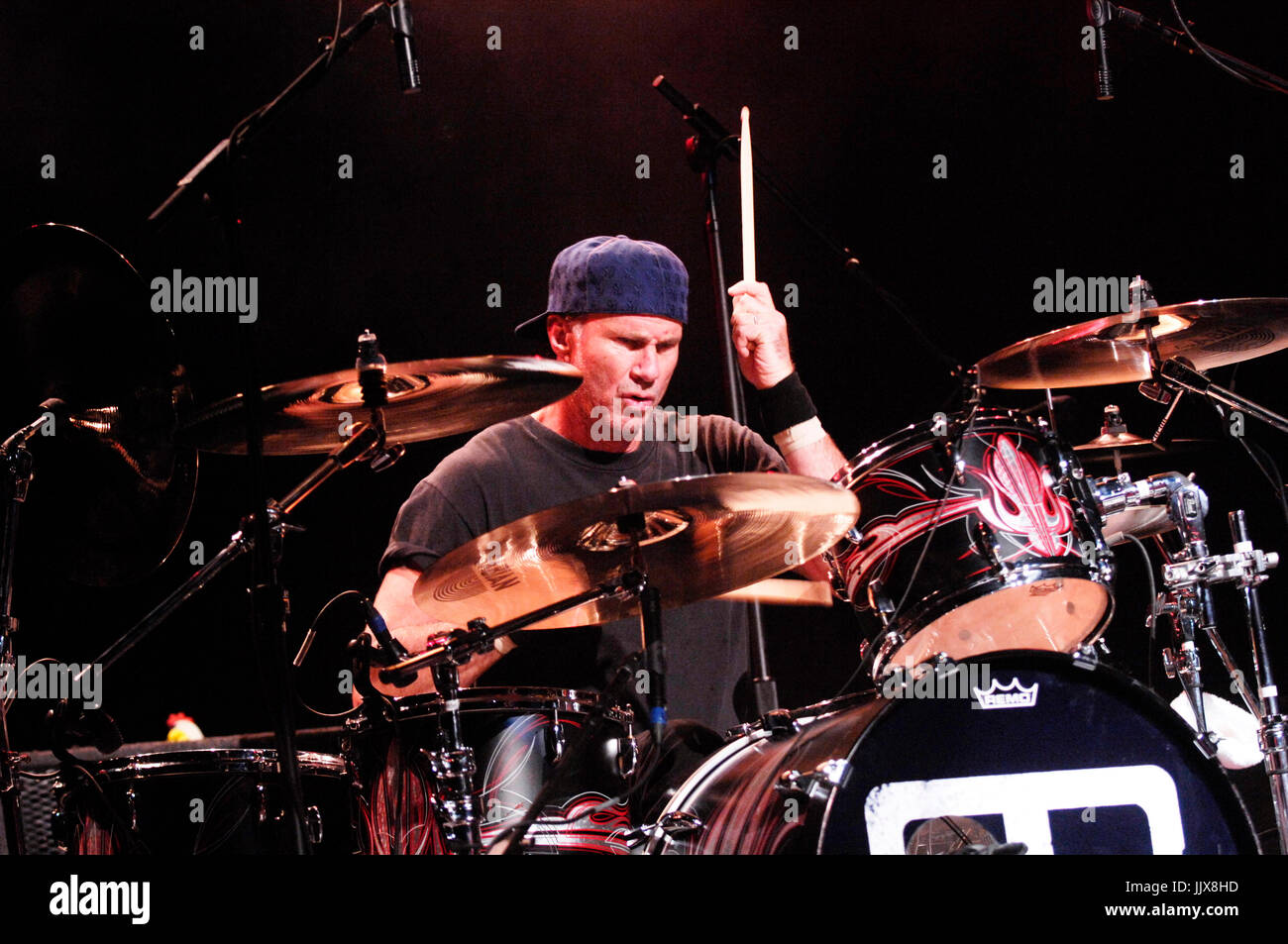 Chad Smith Chickenfoot performs Gibson Amphitheatre Los Angeles Stock