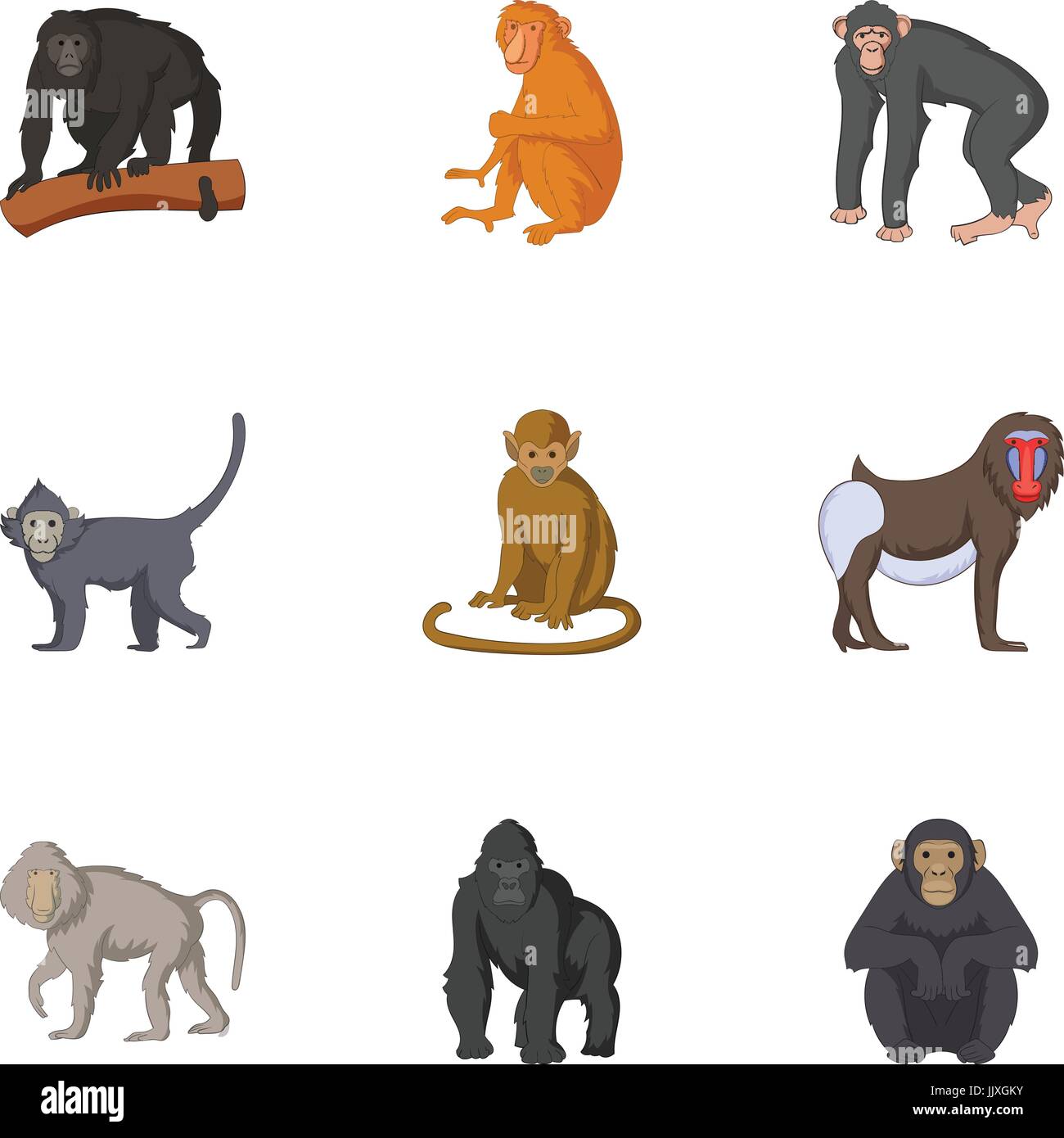 Individual macaque Stock Vector Images - Alamy