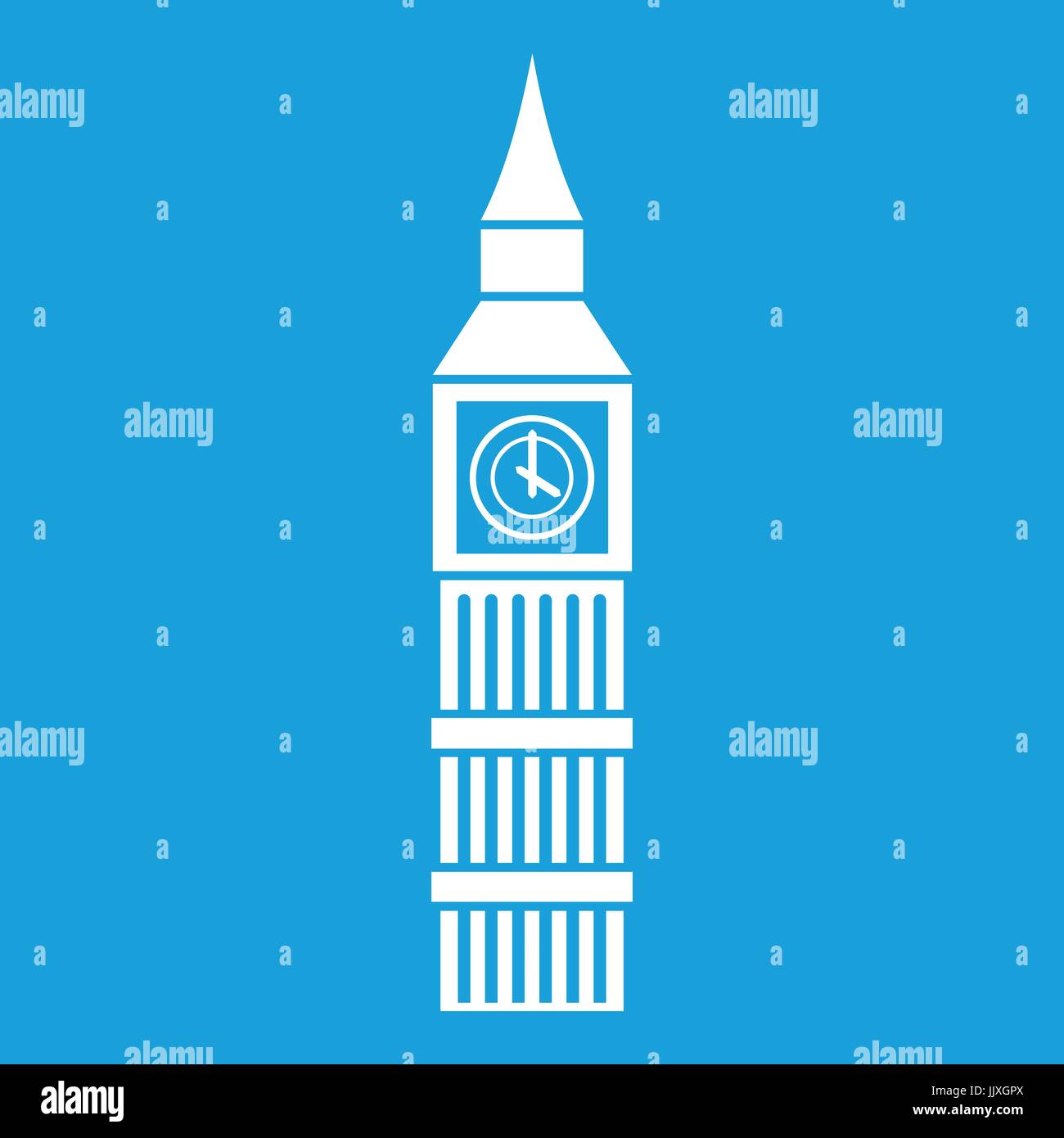 Big Ben clock icon white Stock Vector Image & Art Alamy