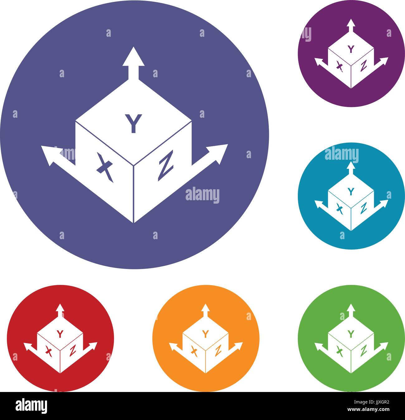 Measurement cube square icons set Stock Vector Image & Art - Alamy