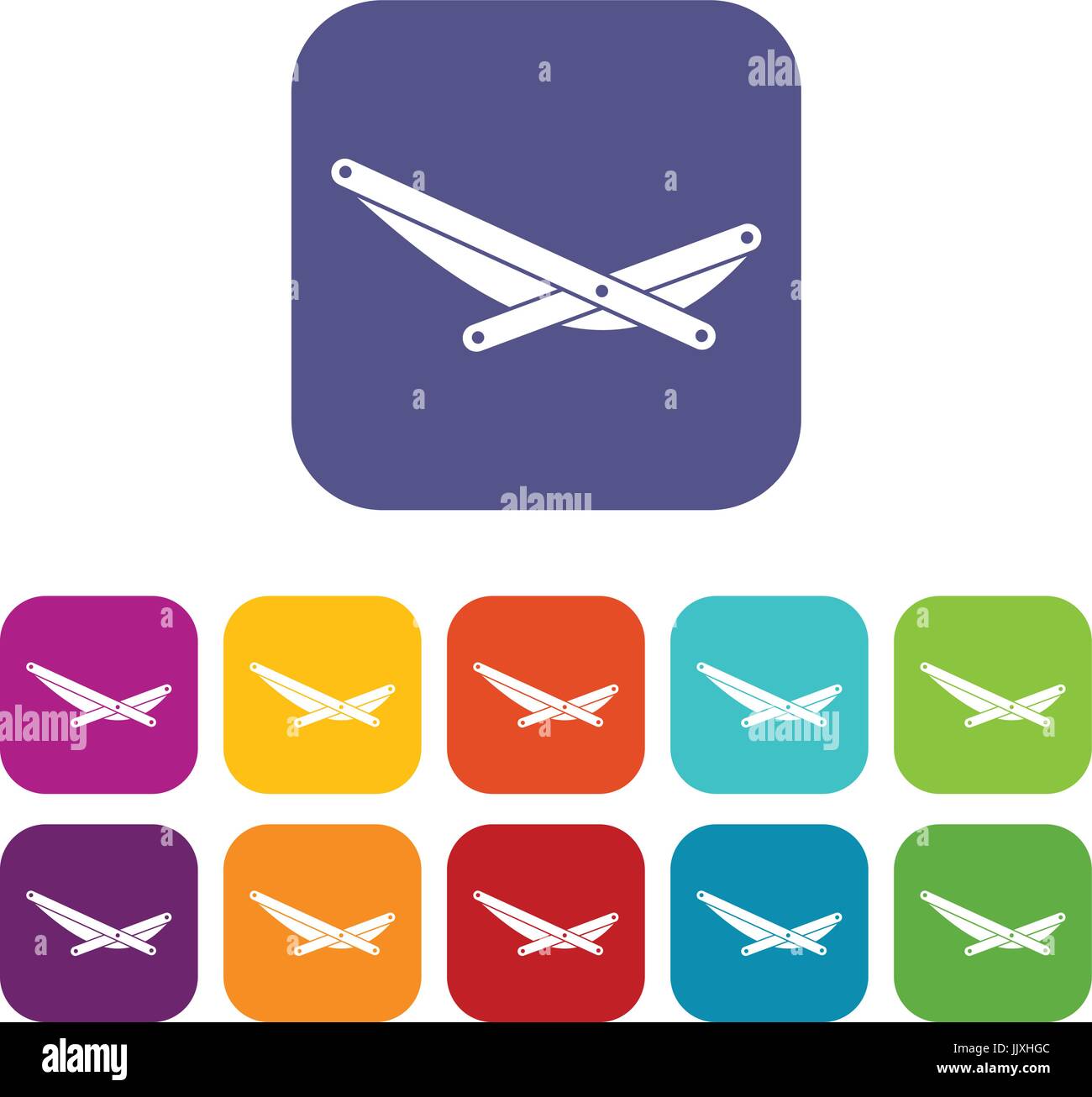 Beach chaise icons set Stock Vector Image & Art - Alamy