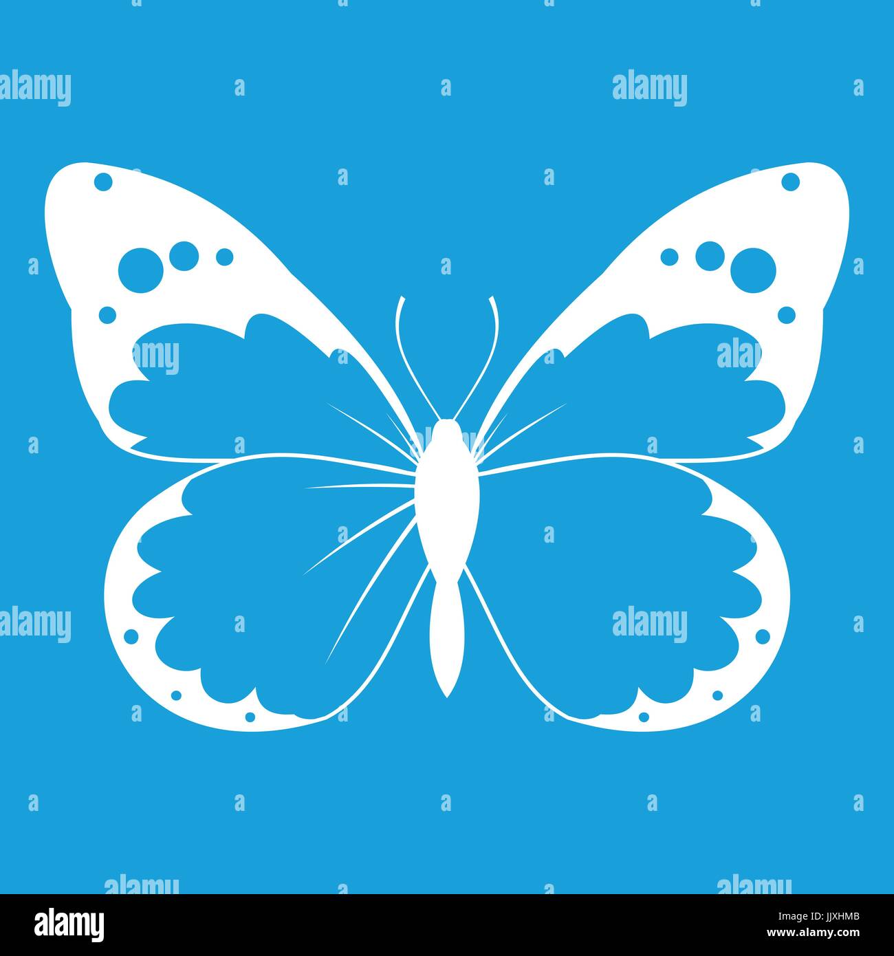 Butterfly icon white Stock Vector Image & Art - Alamy