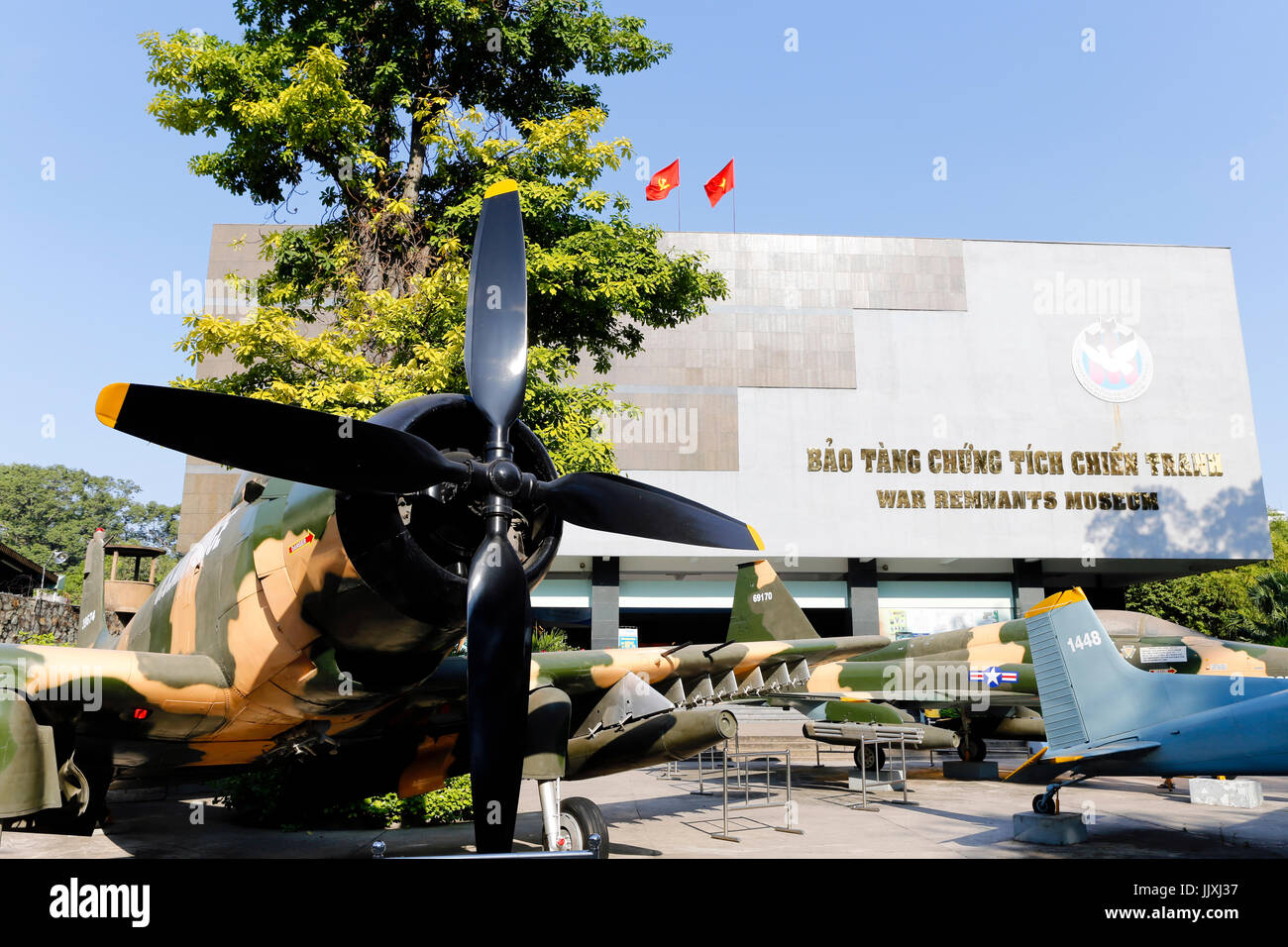 Ho Chi Minh City, Vietnam - January 19, 2016: The War Remnants Museum is a war museum in District 3, Ho Chi Minh City, Vietnam. Stock Photo