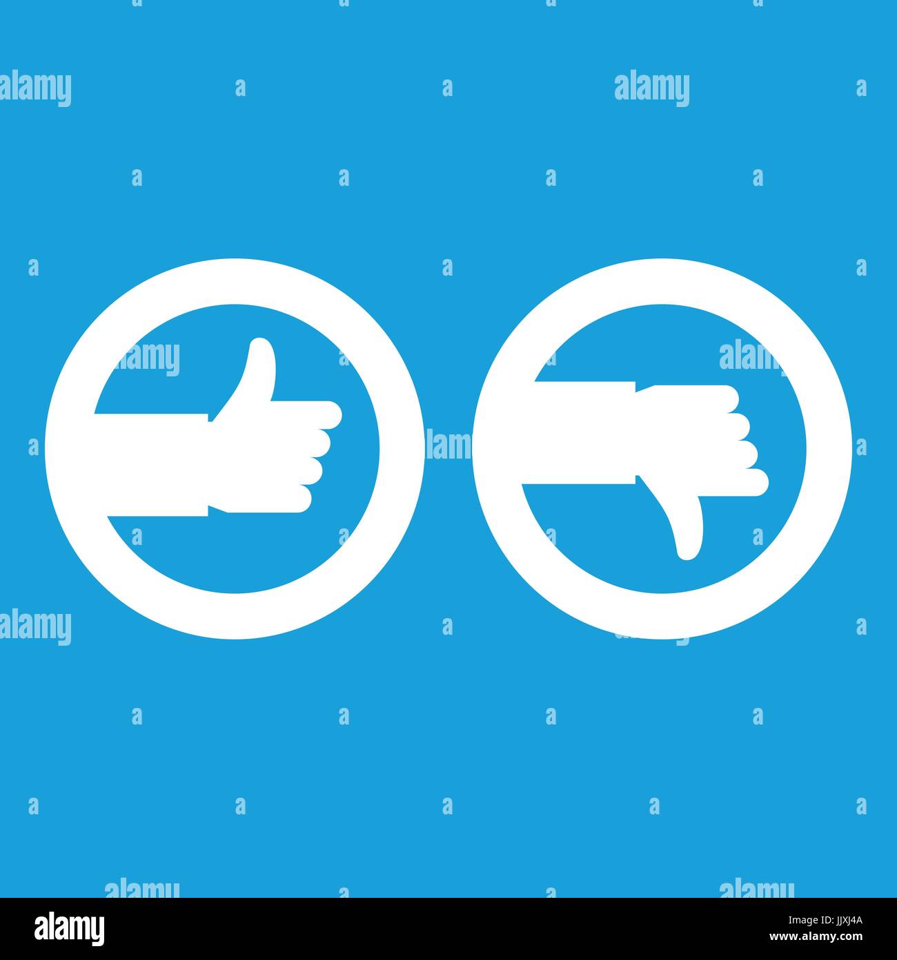 Signs hand up and down icon white Stock Vector Image & Art - Alamy