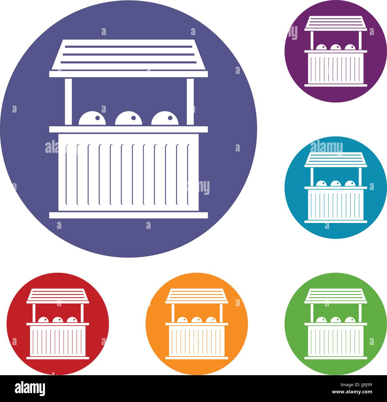 Carnival fair booth icons set Stock Vector Image & Art - Alamy